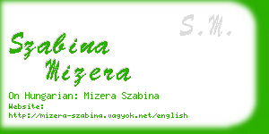 szabina mizera business card